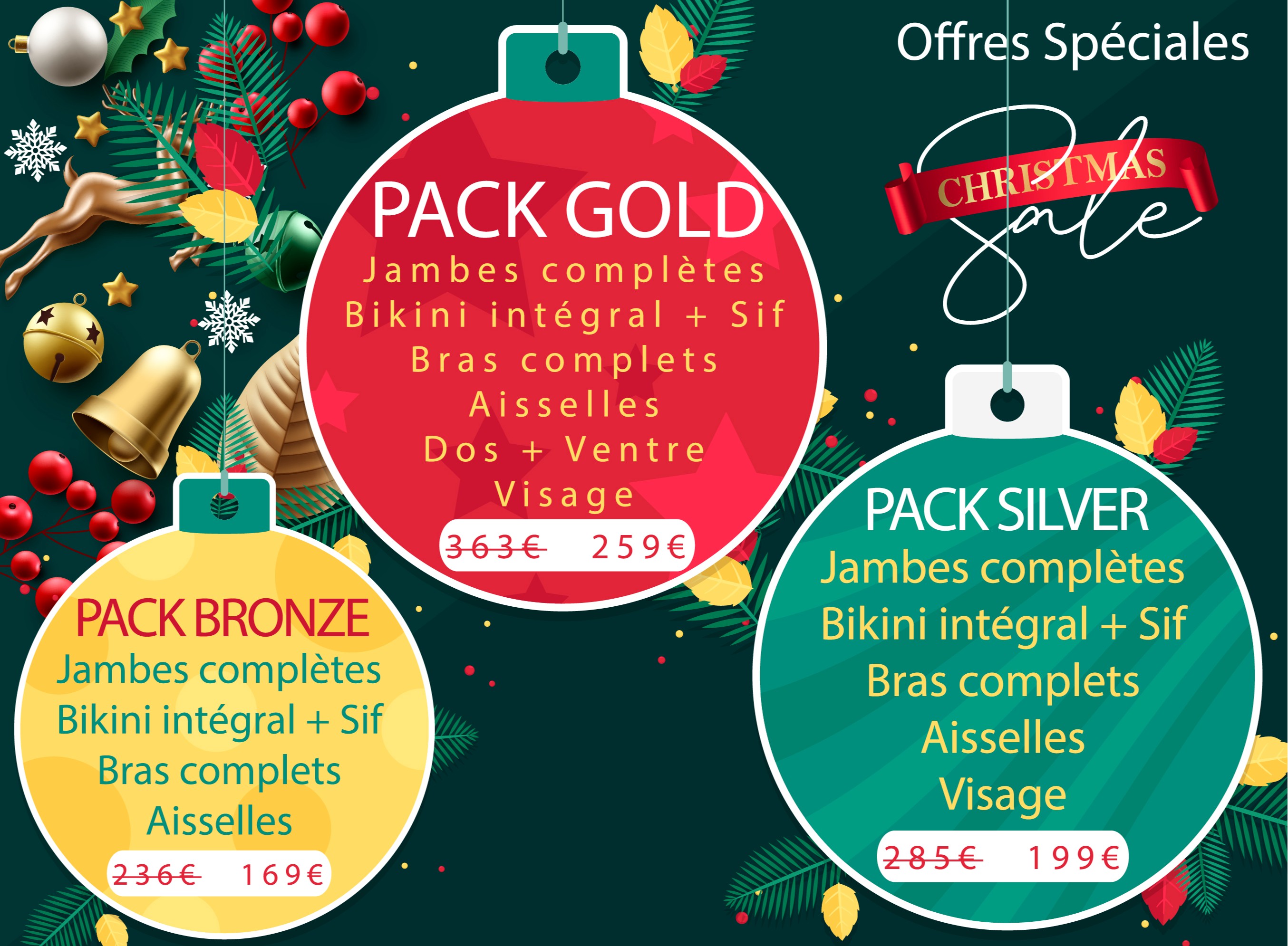 Pack GOLD - Promo Noel - Epilation définitive Bruxelles